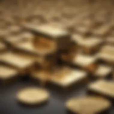 Securing Investments with Gold A conceptual illustration of a safe with gold and fluctuating market data