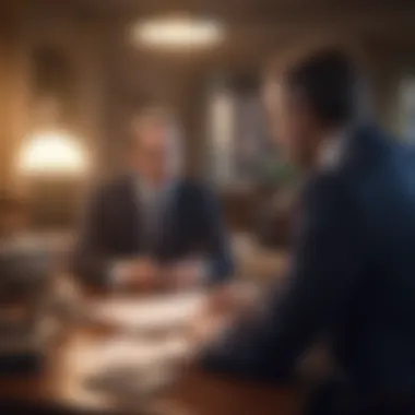 Personalized Financial Advisory An exclusive financial advisor meeting with a client discussing investment strategies