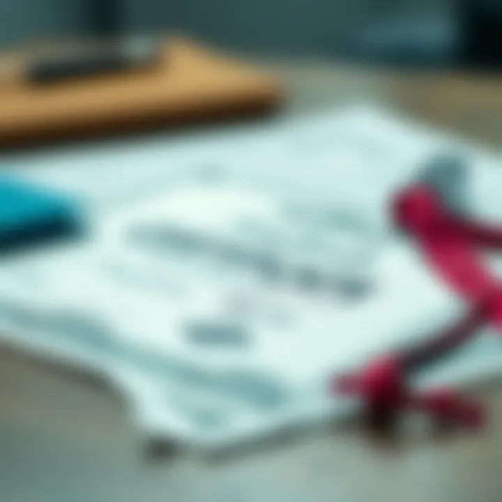 A close-up of a financial certificate on a desk.