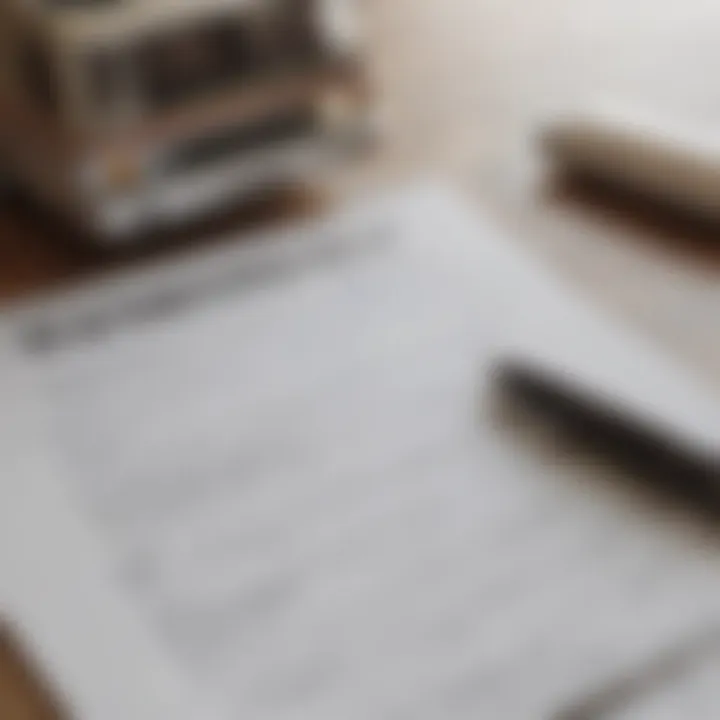 A close-up of a financial document with a calculator and pen