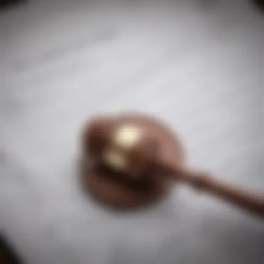 Judicial Aspect of Probate A gavel resting on a legal document signifying the judicial aspect of probate.
